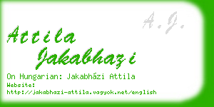 attila jakabhazi business card